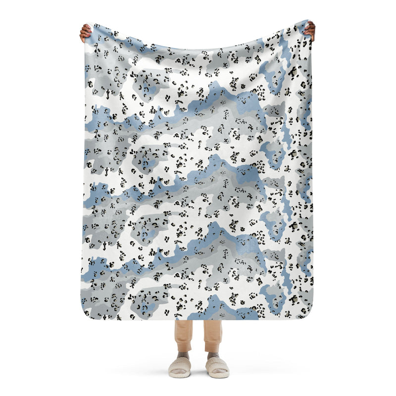 Chocolate Chip Polar Ice CAMO Sherpa Blanket - 50″×60″