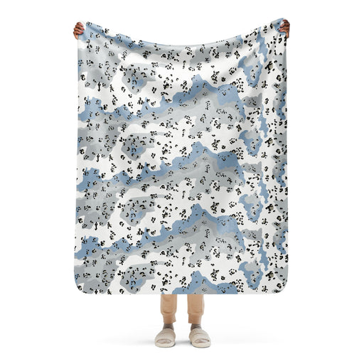 Chocolate Chip Polar Ice CAMO Sherpa Blanket - 50″×60″