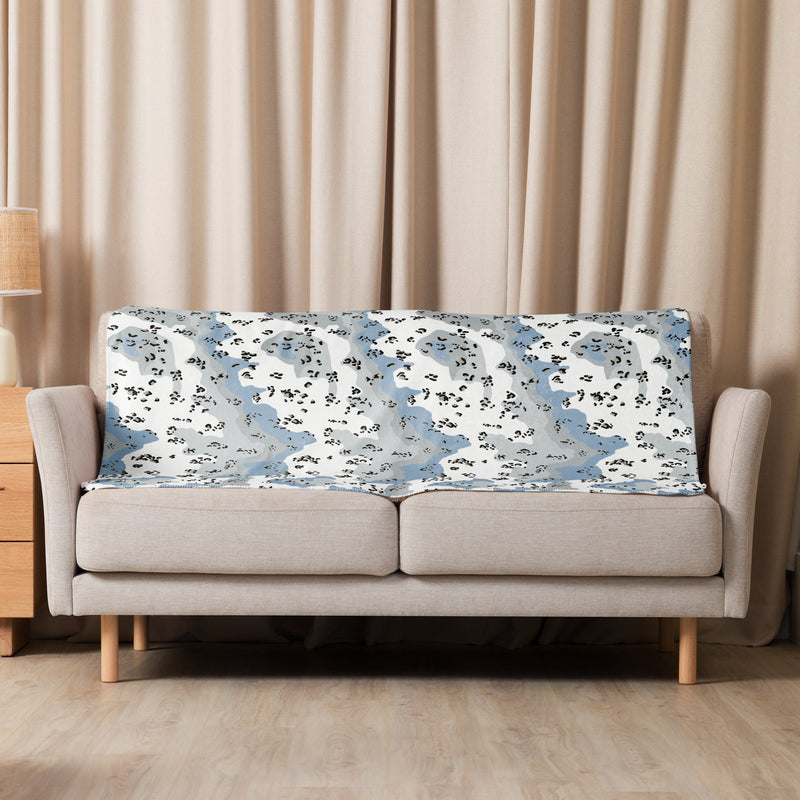 Chocolate Chip Polar Ice CAMO Sherpa Blanket
