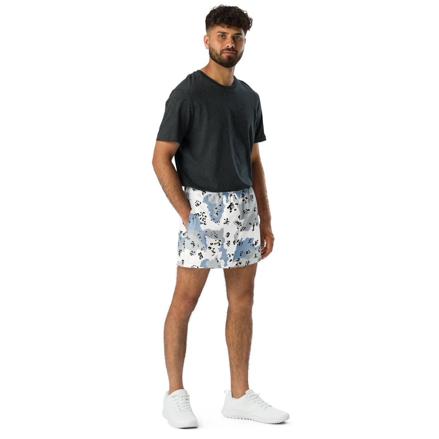 Chocolate Chip Polar Ice CAMO Unisex Athletic Shorts