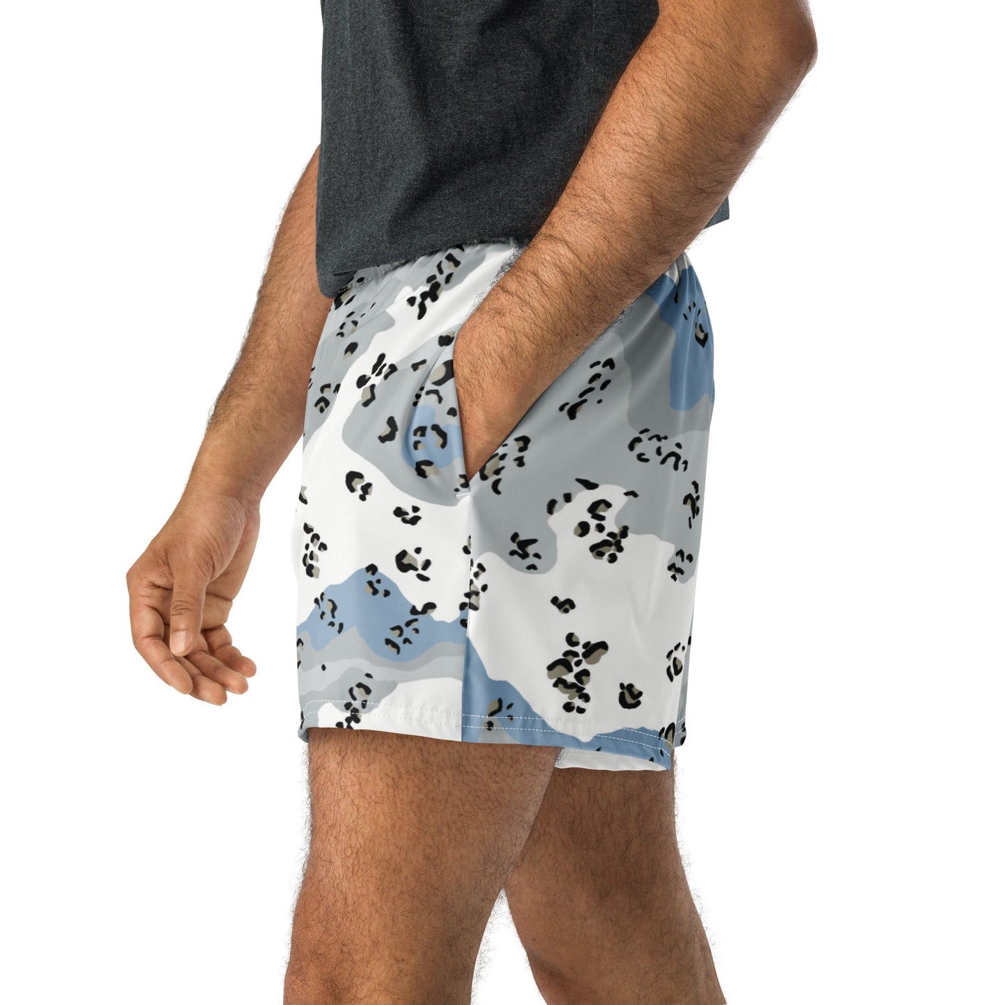 Chocolate Chip Polar Ice CAMO Unisex Athletic Shorts - XS