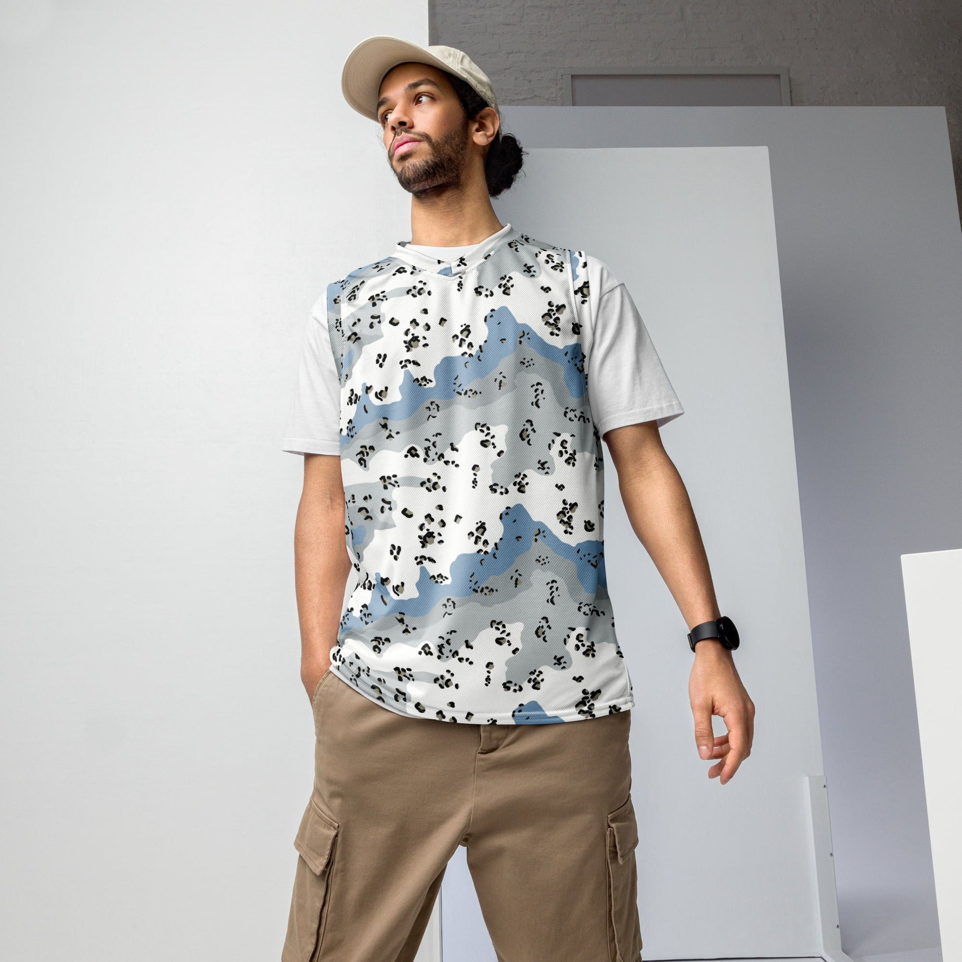 Chocolate Chip Polar Ice CAMO Unisex Basketball Jersey - 2XS