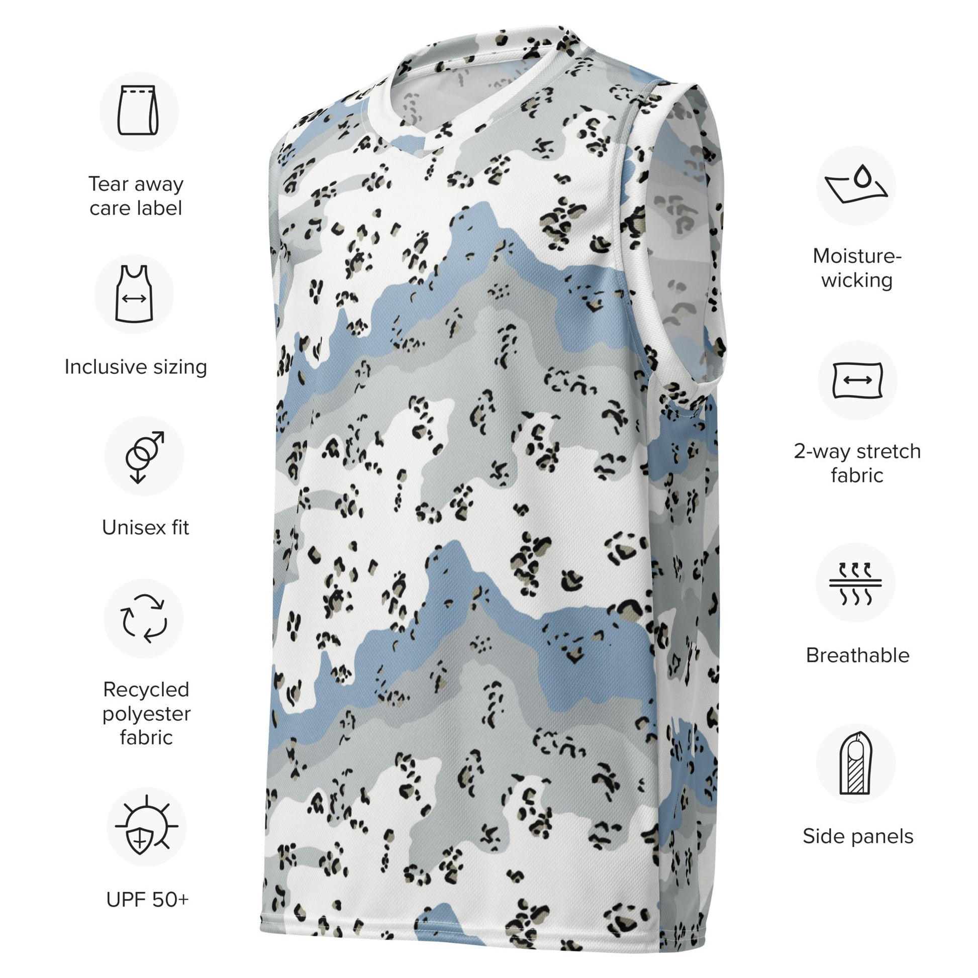 Chocolate Chip Polar Ice CAMO Unisex Basketball Jersey