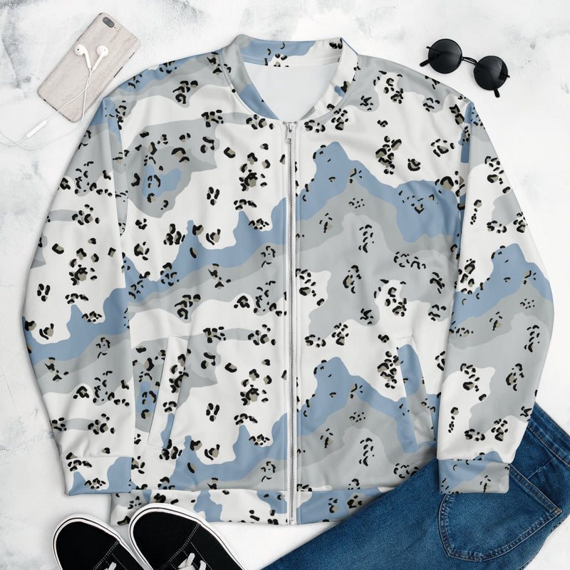 Chocolate Chip Polar Ice CAMO Unisex Bomber Jacket