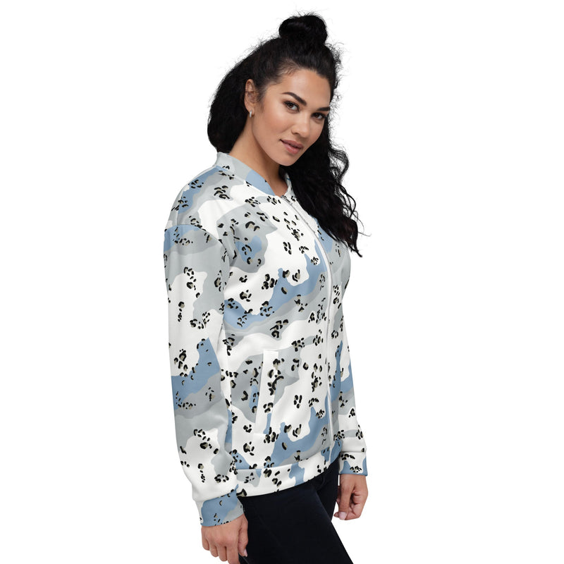 Chocolate Chip Polar Ice CAMO Unisex Bomber Jacket