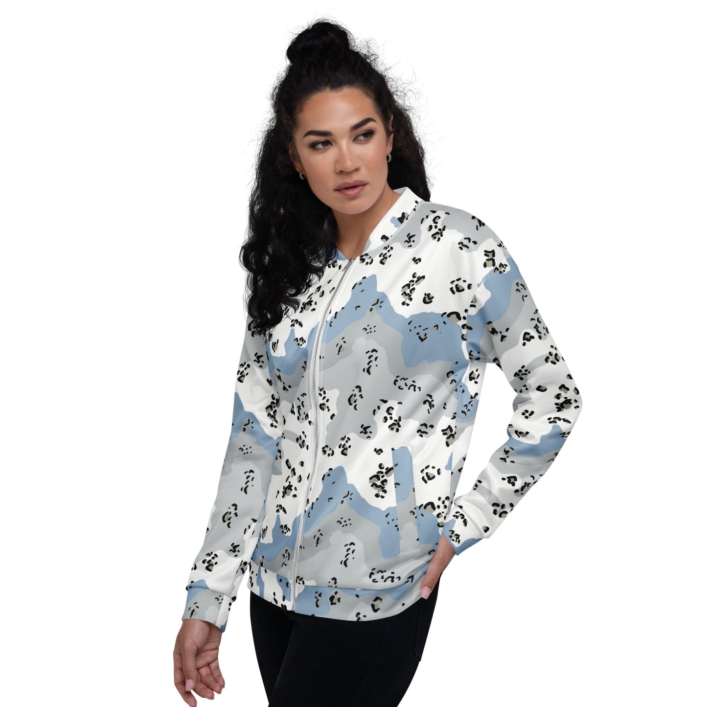 Chocolate Chip Polar Ice CAMO Unisex Bomber Jacket - Jackets