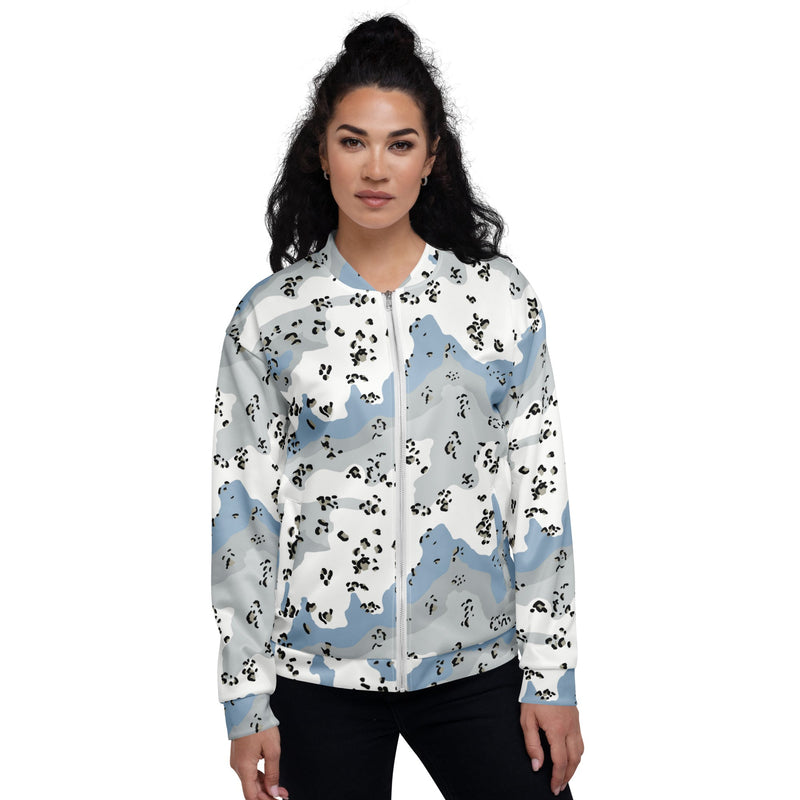 Chocolate Chip Polar Ice CAMO Unisex Bomber Jacket