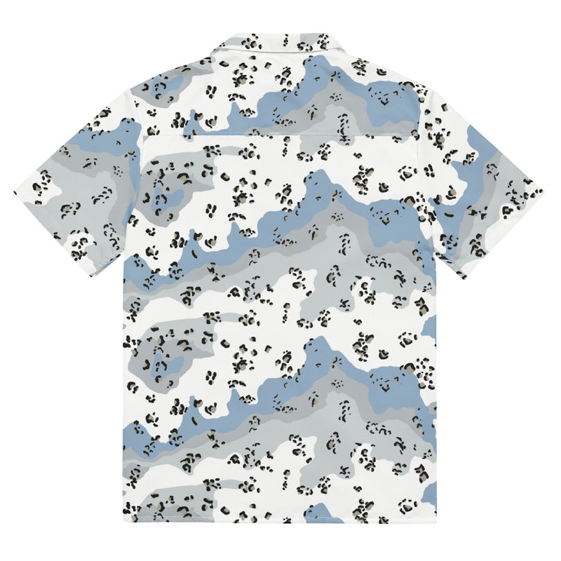 Chocolate Chip Polar Ice CAMO Unisex Short-Sleeve Button Shirt - Button-Up