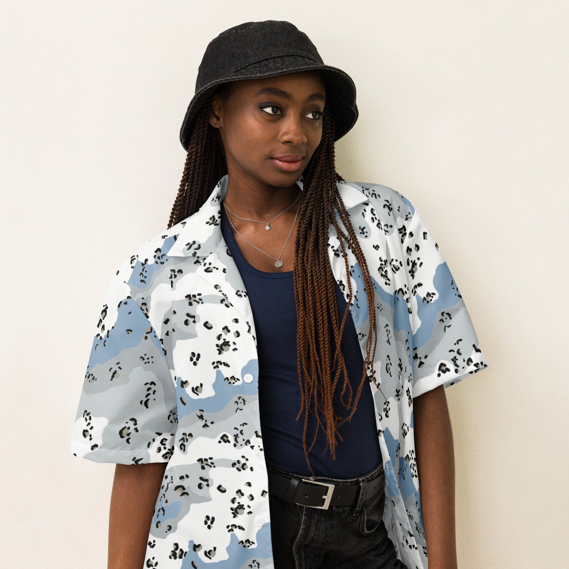 Chocolate Chip Polar Ice CAMO Unisex button shirt - Button Shirts