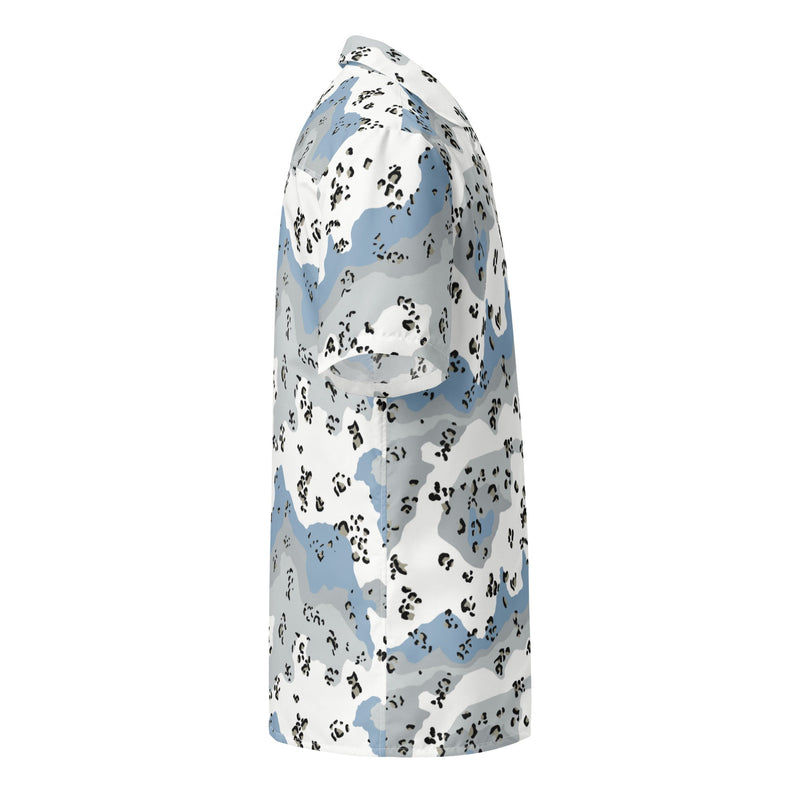 Chocolate Chip Polar Ice CAMO Unisex Short-Sleeve Button Shirt - Button-Up