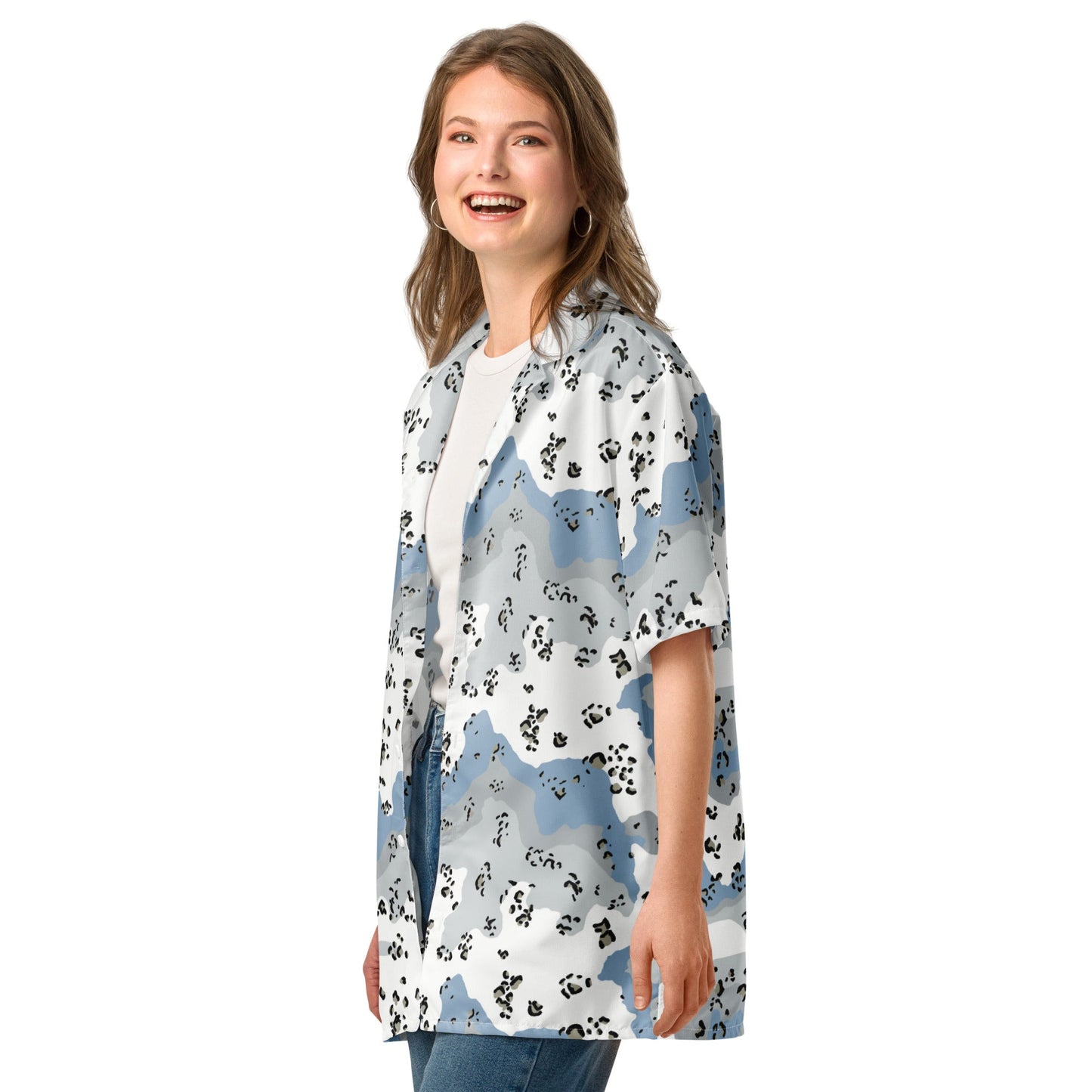 Chocolate Chip Polar Ice CAMO Unisex button shirt - Button Shirts