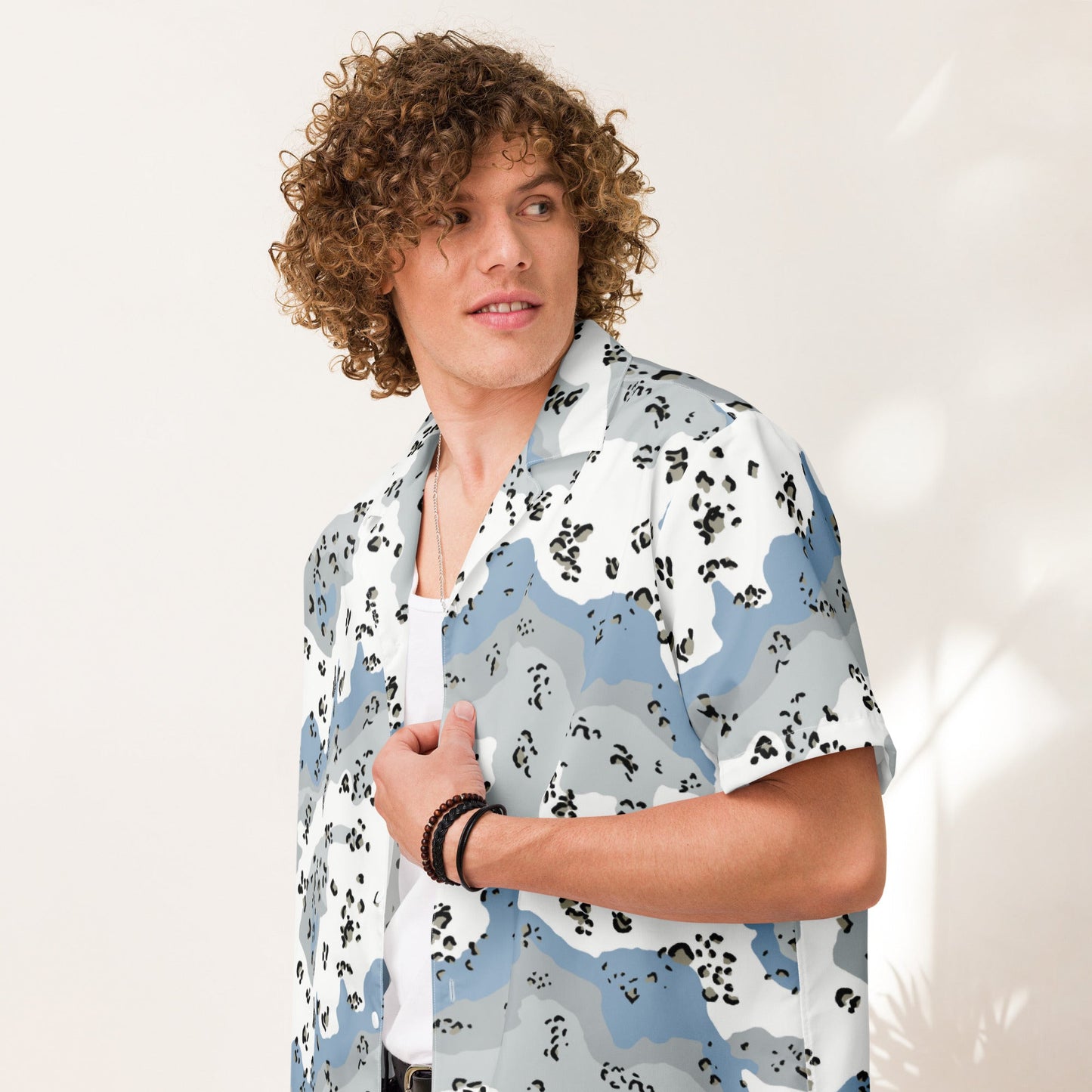 Chocolate Chip Polar Ice CAMO Unisex button shirt - Button Shirts