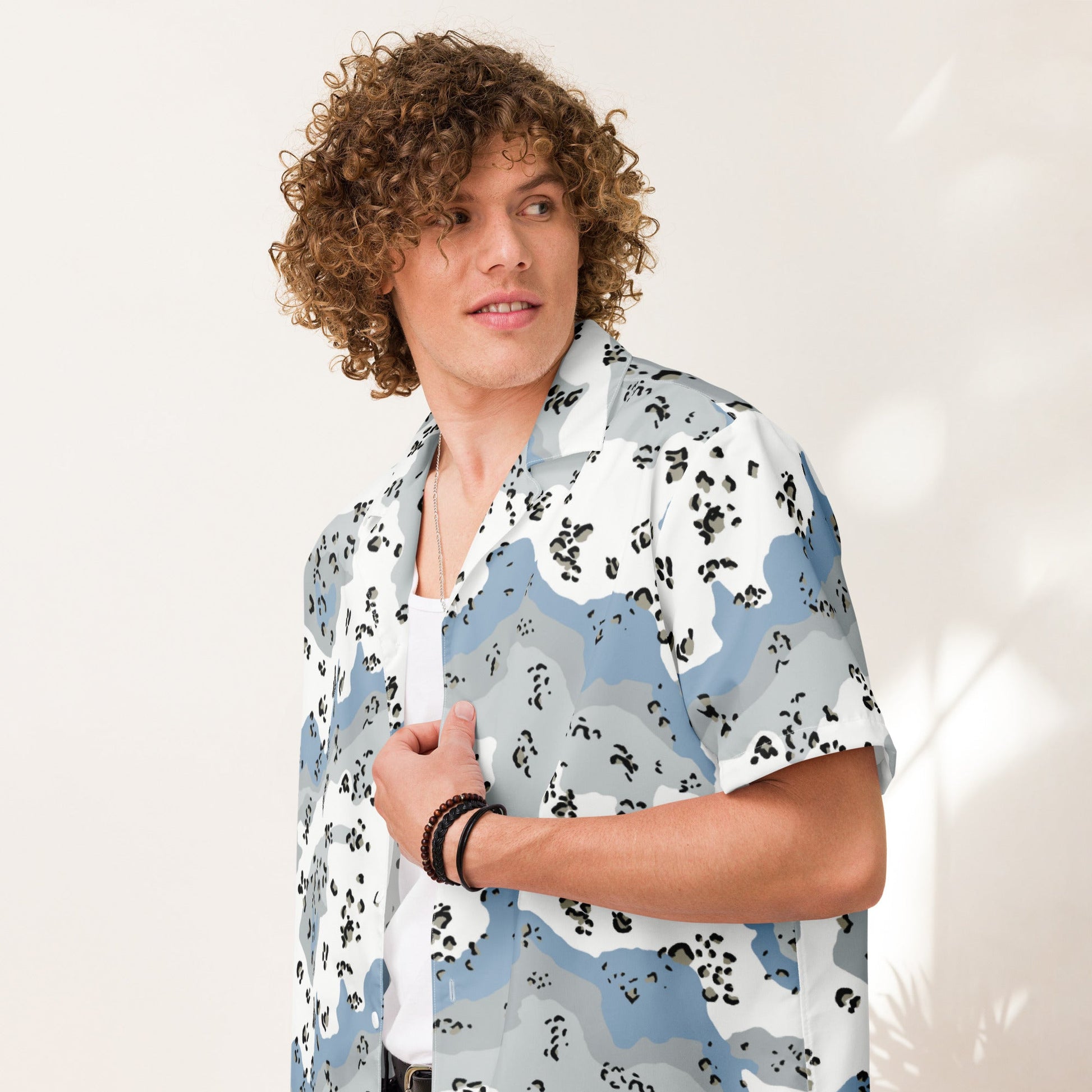 Chocolate Chip Polar Ice CAMO Unisex button shirt - Button Shirts