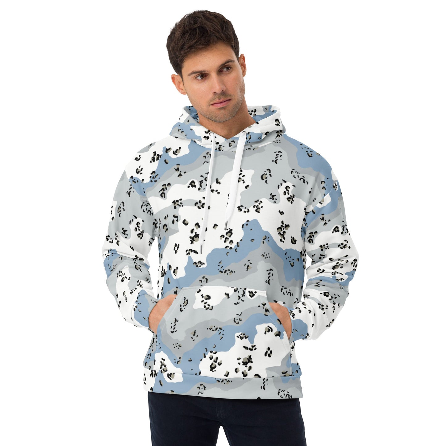 Chocolate Chip Polar Ice CAMO Unisex Hoodie - 2XS - Hoodies
