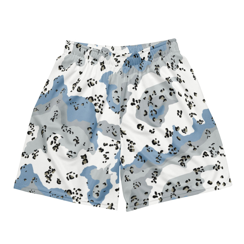Chocolate Chip Polar Ice CAMO Unisex Mesh Shorts - 2XS