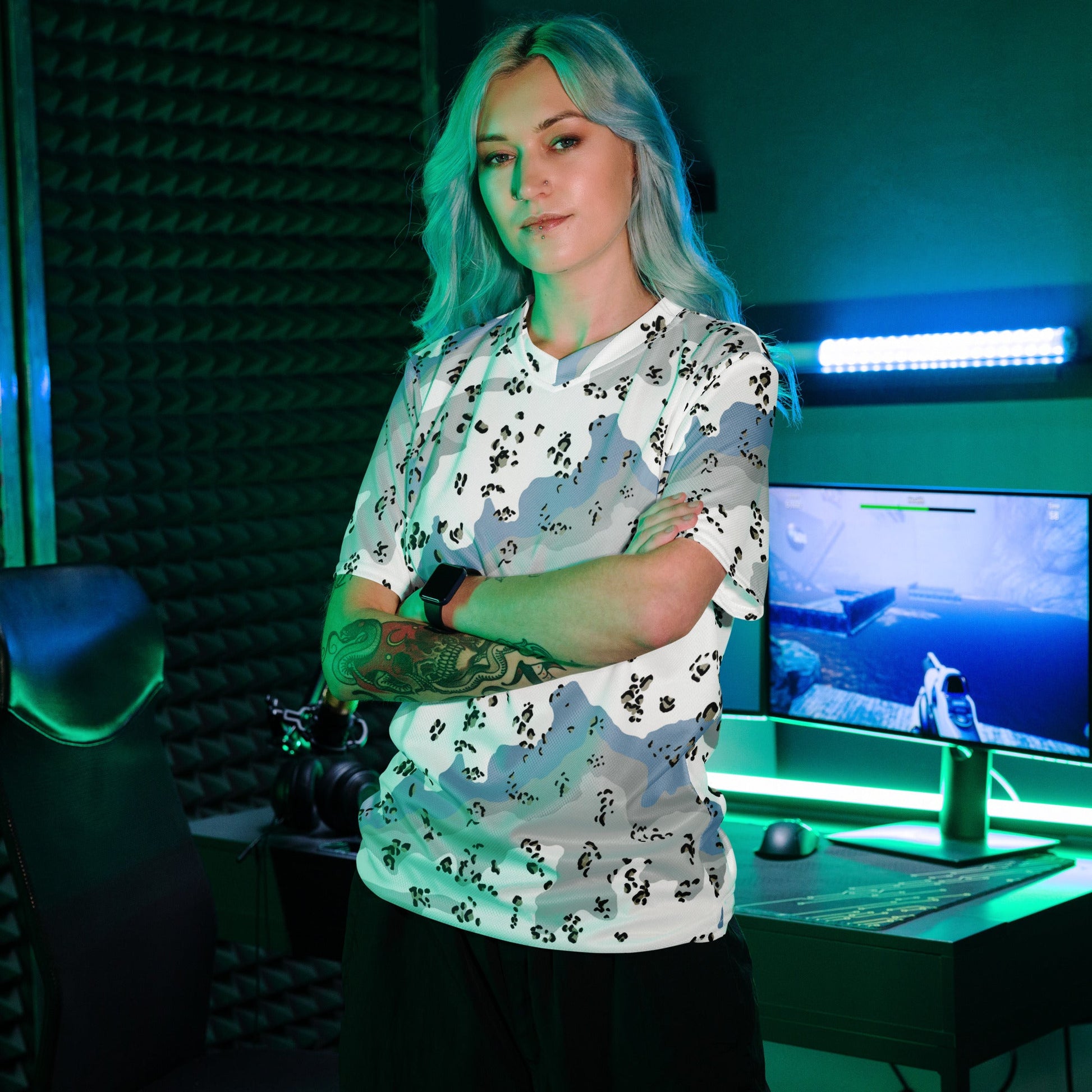 Chocolate Chip Polar Ice CAMO unisex sports jersey - Sports Jerseys