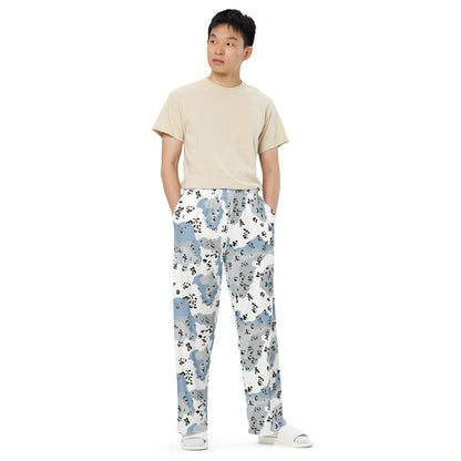Chocolate Chip Polar Ice CAMO Unisex Wide-Leg Leisure Pants