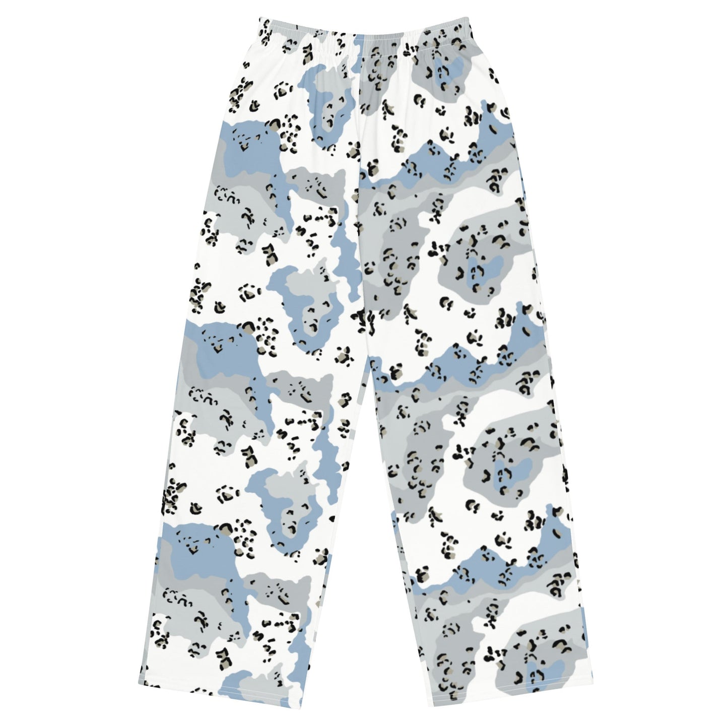Chocolate Chip Polar Ice CAMO Unisex Wide-Leg Leisure Pants - 2XS