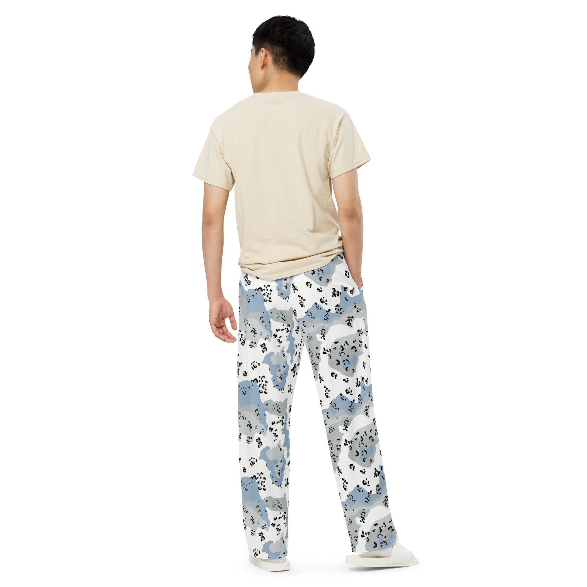 Chocolate Chip Polar Ice CAMO Unisex Wide-Leg Leisure Pants