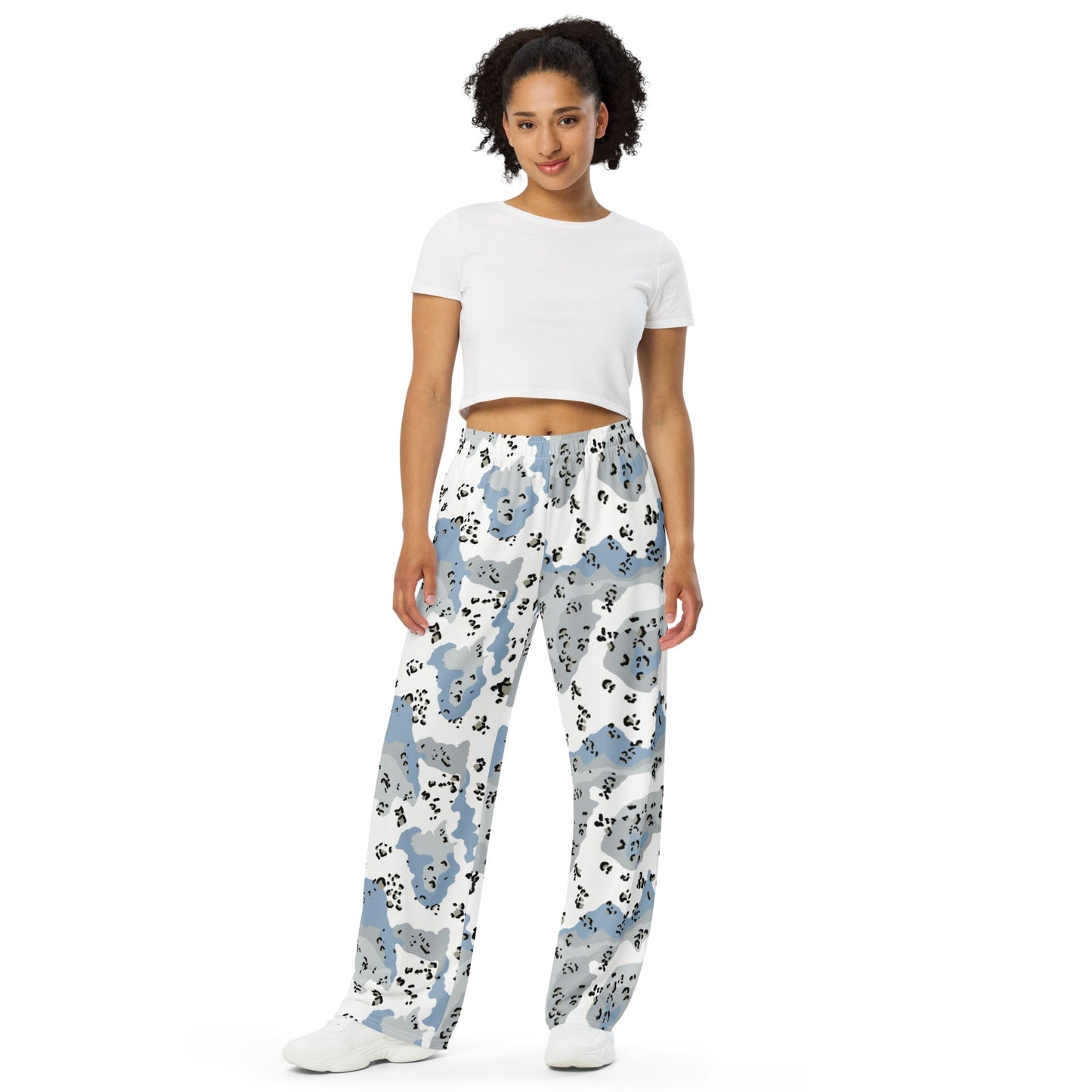 Chocolate Chip Polar Ice CAMO Unisex Wide-Leg Leisure Pants