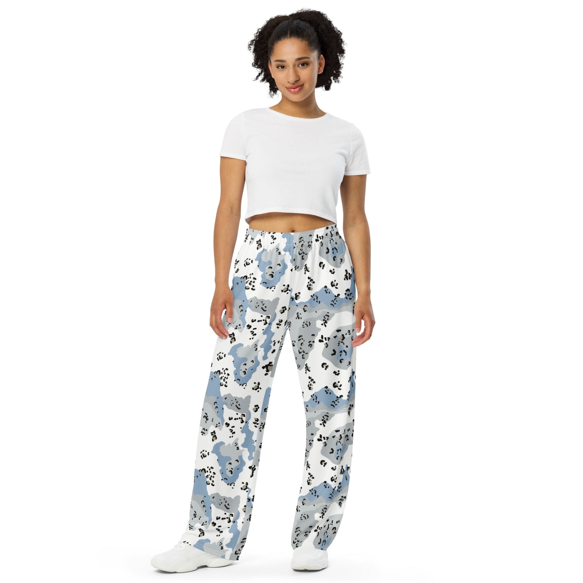 Chocolate Chip Polar Ice CAMO Unisex Wide-Leg Leisure Pants