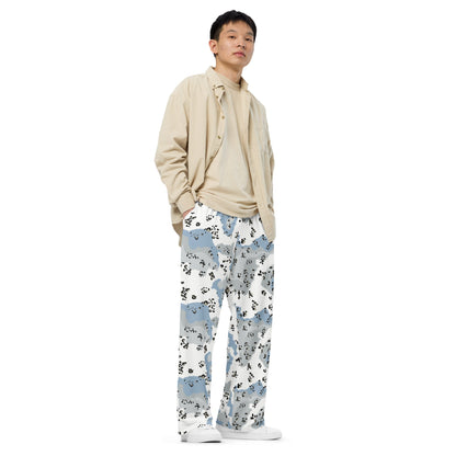 Chocolate Chip Polar Ice CAMO Unisex Wide-Leg Leisure Pants