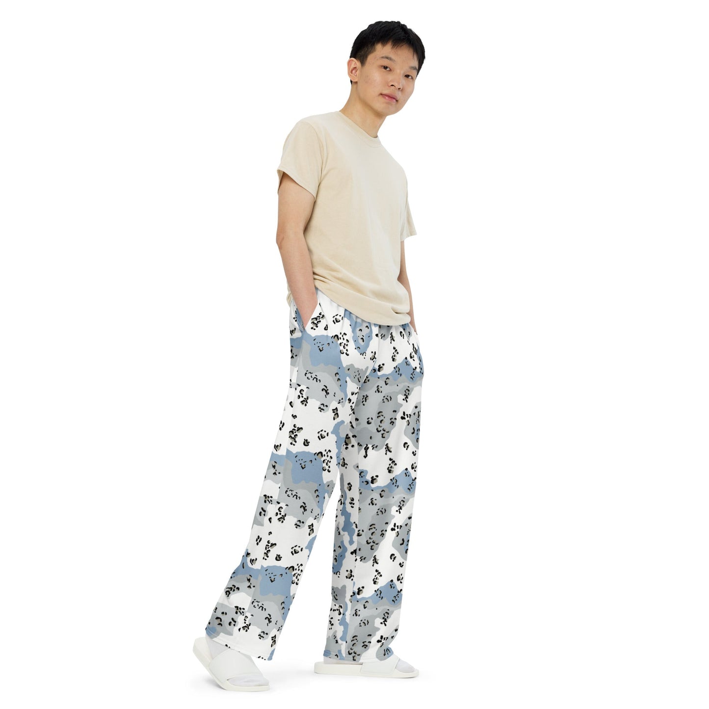 Chocolate Chip Polar Ice CAMO Unisex Wide-Leg Leisure Pants