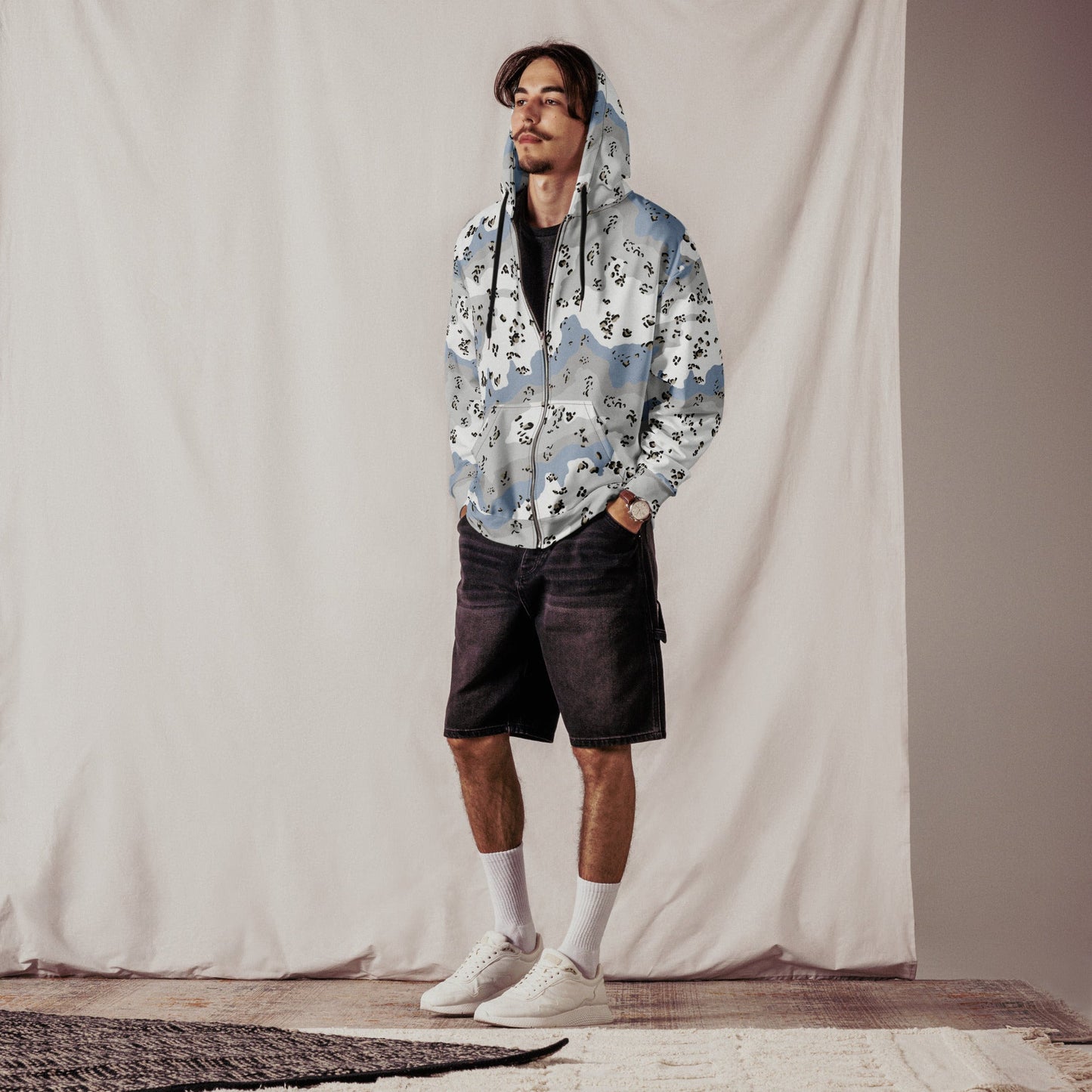 Chocolate Chip Polar Ice CAMO Unisex Zip Hoodie