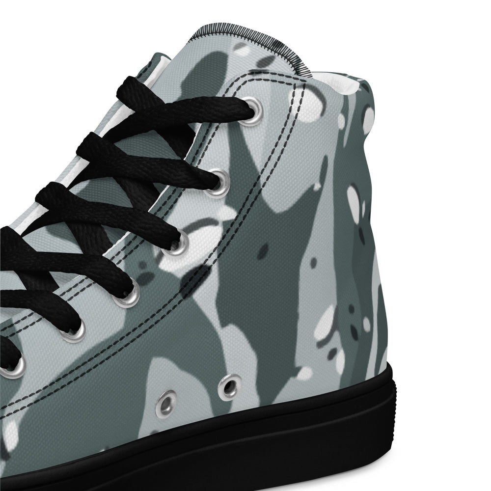 Chocolate Chip Urban CAMO Men’s high top canvas shoes - Mens High Top Canvas Shoes