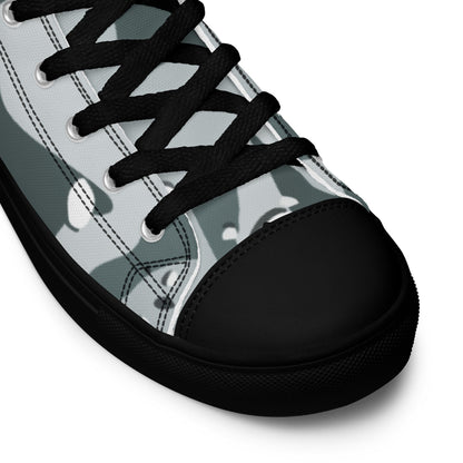 Chocolate Chip Urban CAMO Men’s high top canvas shoes - Mens High Top Canvas Shoes