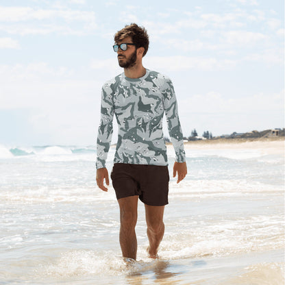 Chocolate Chip Urban CAMO Men’s Rash Guard - XS - Mens