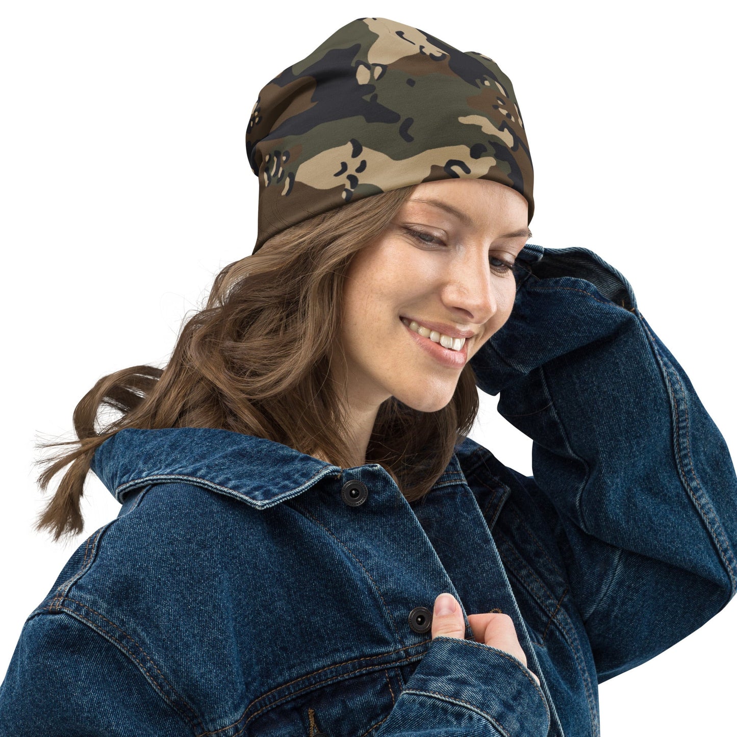 Chocolate Chip Woodland CAMO Beanie