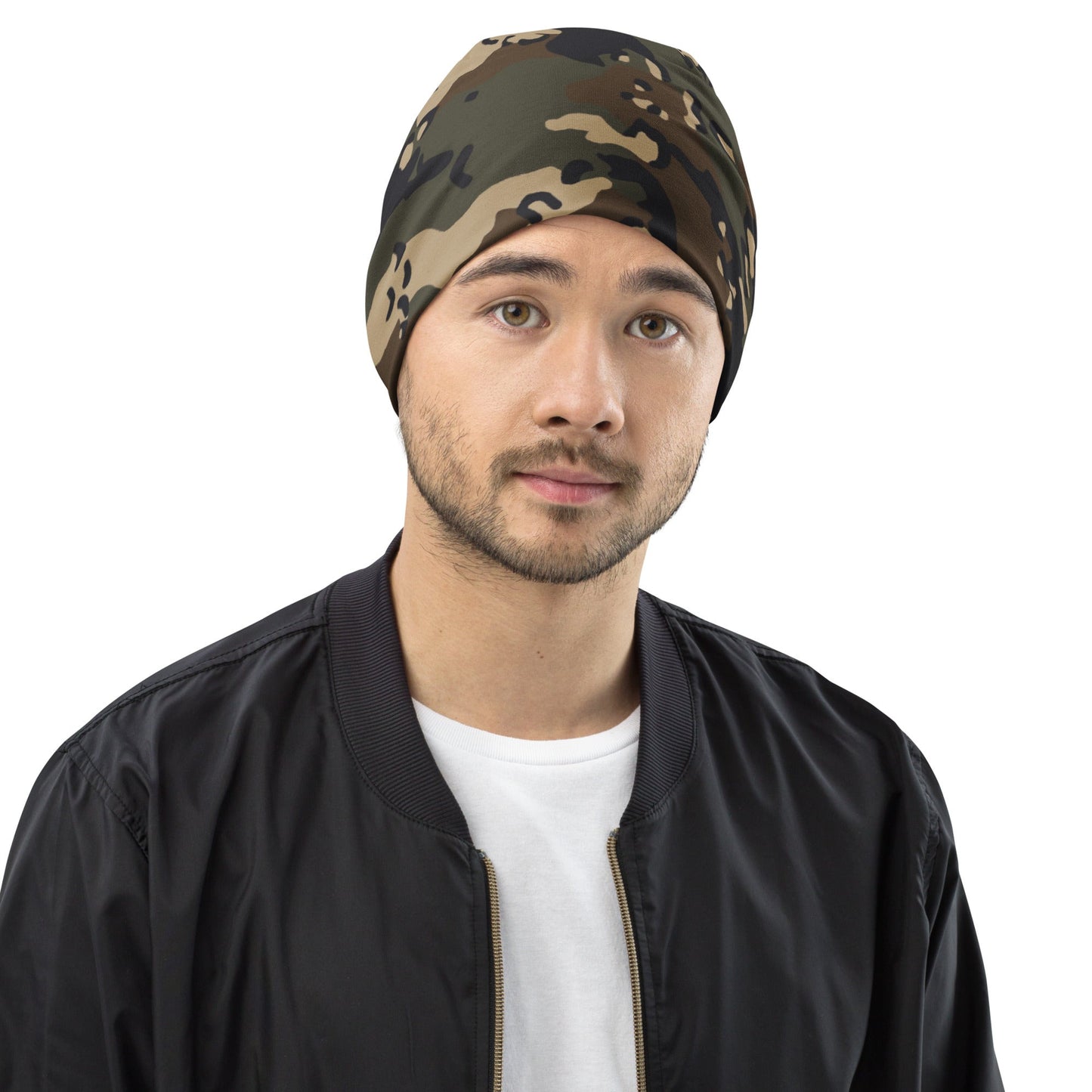 Chocolate Chip Woodland CAMO Beanie - S
