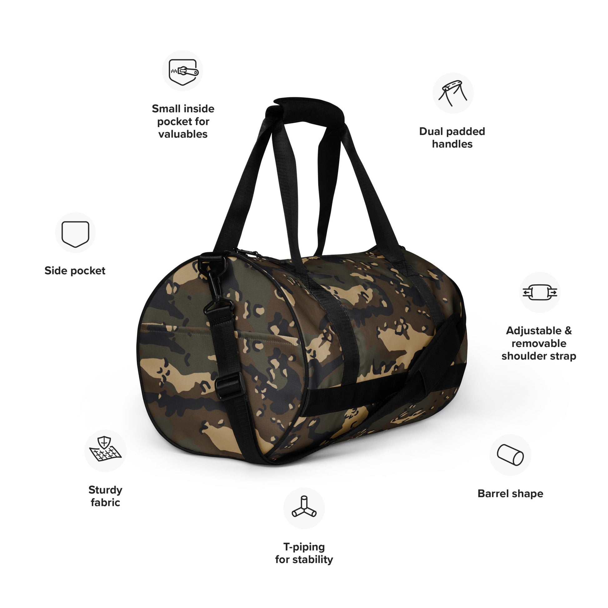 Chocolate Chip Woodland CAMO Gym Bag