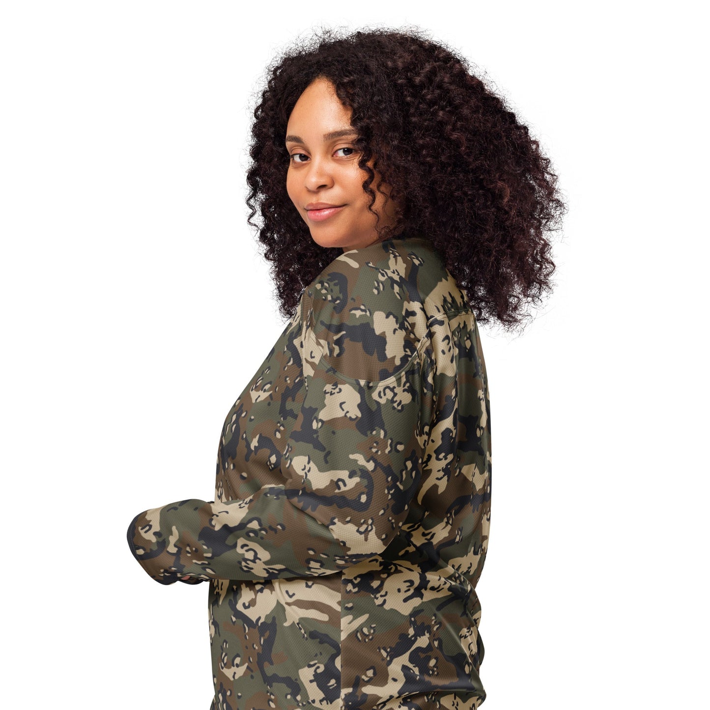 Chocolate Chip Woodland CAMO hockey fan jersey - Hockey Jerseys