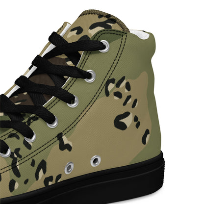 Chocolate Chip Woodland CAMO Mens High-Top Canvas Shoes