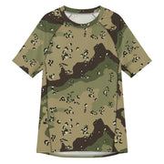Chocolate Chip Woodland CAMO Mens Short-Sleeve Rash Guard - 2XS - SS