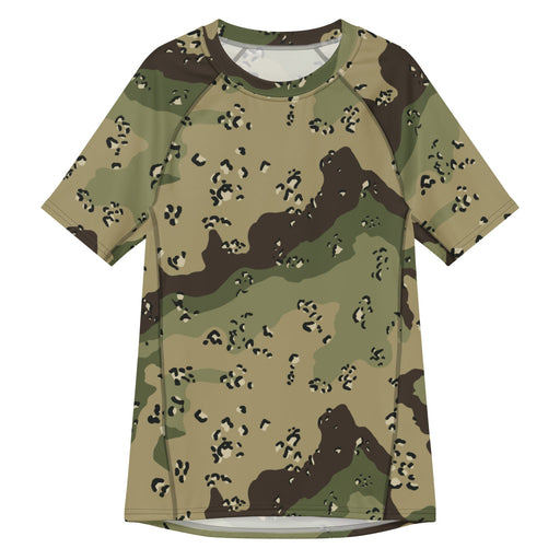 Chocolate Chip Woodland CAMO Mens Short-Sleeve Rash Guard - 2XS - SS