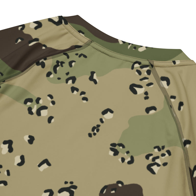 Chocolate Chip Woodland CAMO Mens Short-Sleeve Rash Guard - SS