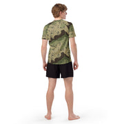 Chocolate Chip Woodland CAMO Mens Short-Sleeve Rash Guard - SS