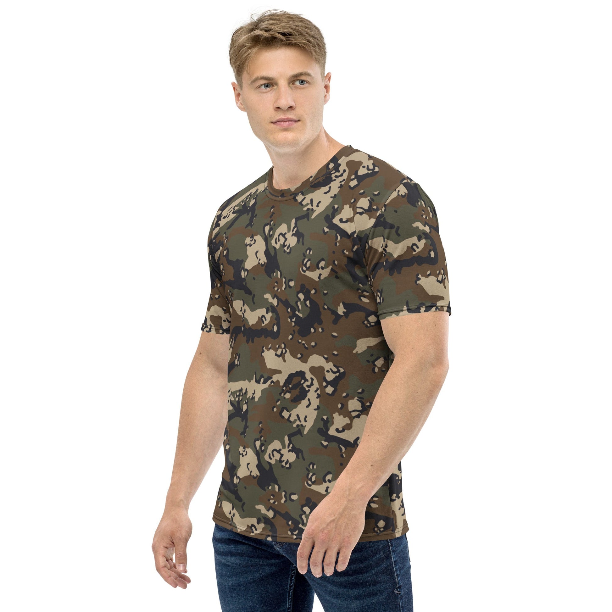 Chocolate Chip Woodland CAMO Mens T-Shirt