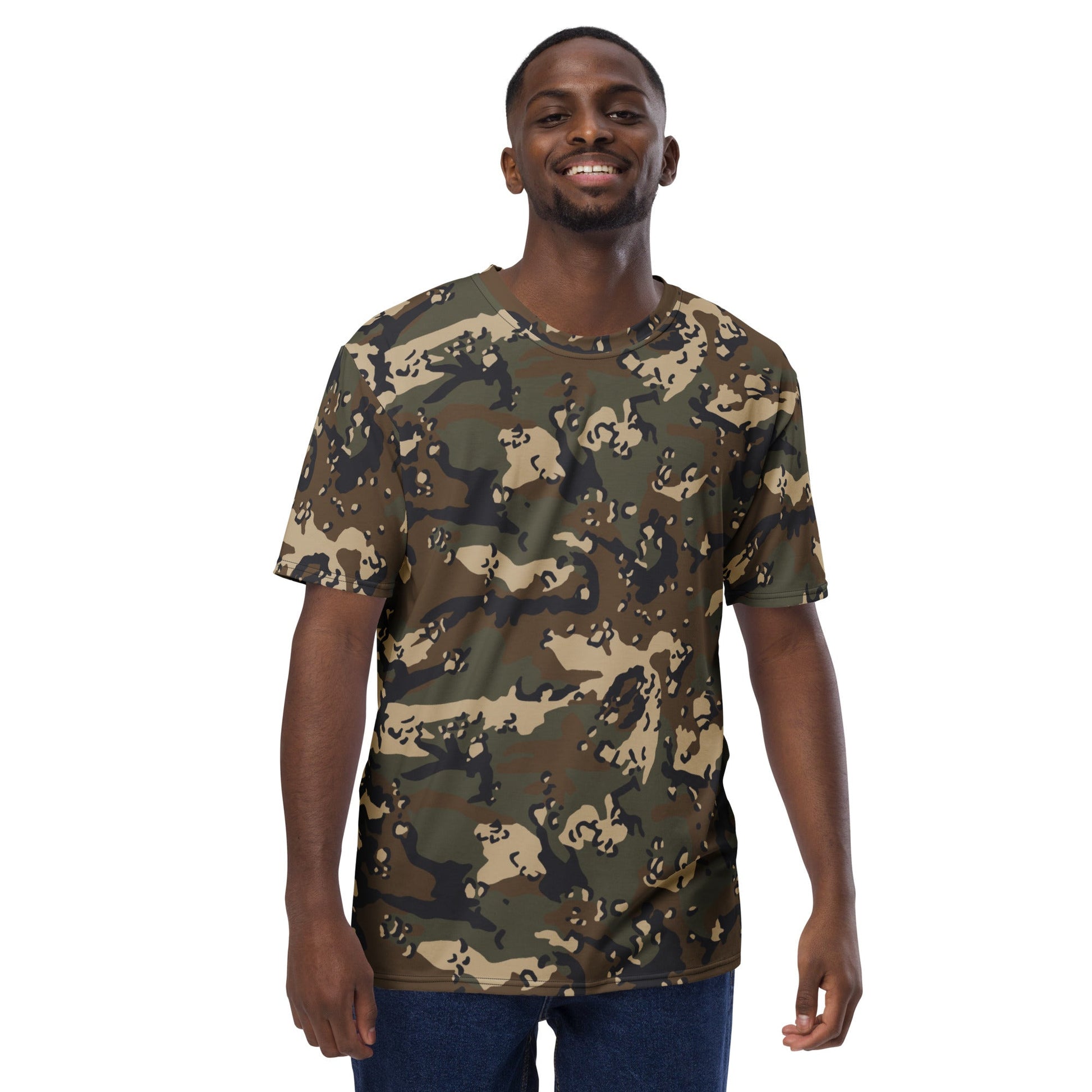 Chocolate Chip Woodland CAMO Mens T-Shirt