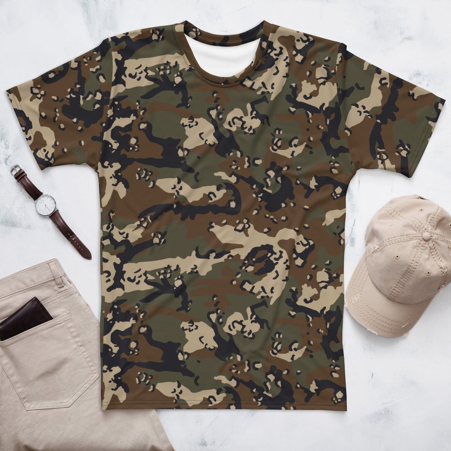 Chocolate Chip Woodland CAMO Mens T-Shirt - XS
