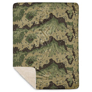 Chocolate Chip Woodland CAMO Sherpa Blanket