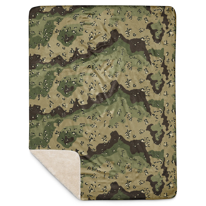 Chocolate Chip Woodland CAMO Sherpa Blanket