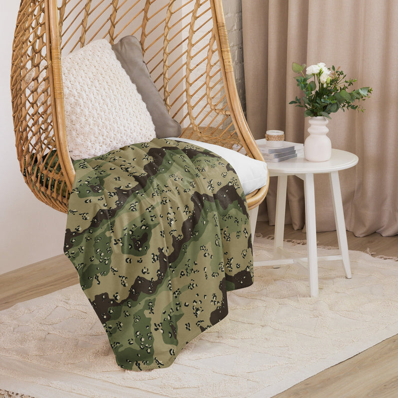 Chocolate Chip Woodland CAMO Sherpa Blanket