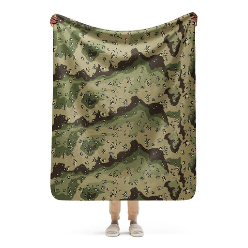 Chocolate Chip Woodland CAMO Sherpa Blanket - 50″×60″