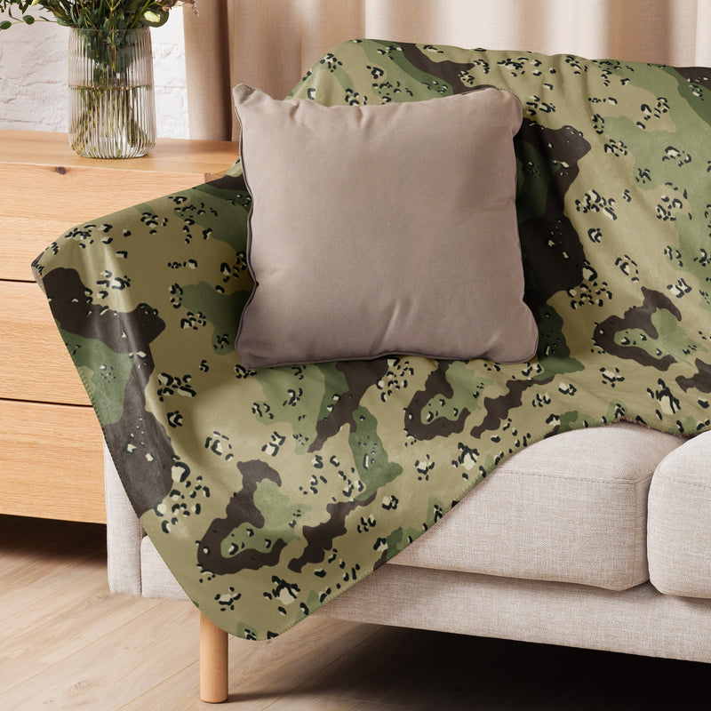 Chocolate Chip Woodland CAMO Sherpa Blanket