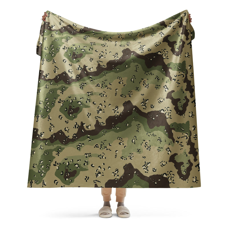 Chocolate Chip Woodland CAMO Sherpa Blanket - 60″×80″