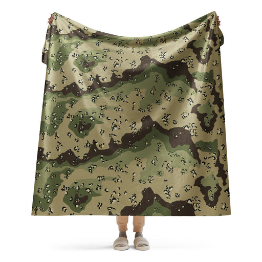 Chocolate Chip Woodland CAMO Sherpa Blanket - 60″×80″